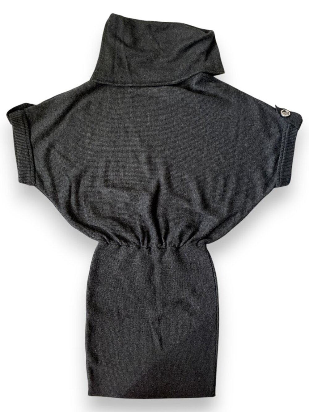 Left on Houston Dolman Sleeve Cowl Neck Sweater Dress Wool Blend Small Grey